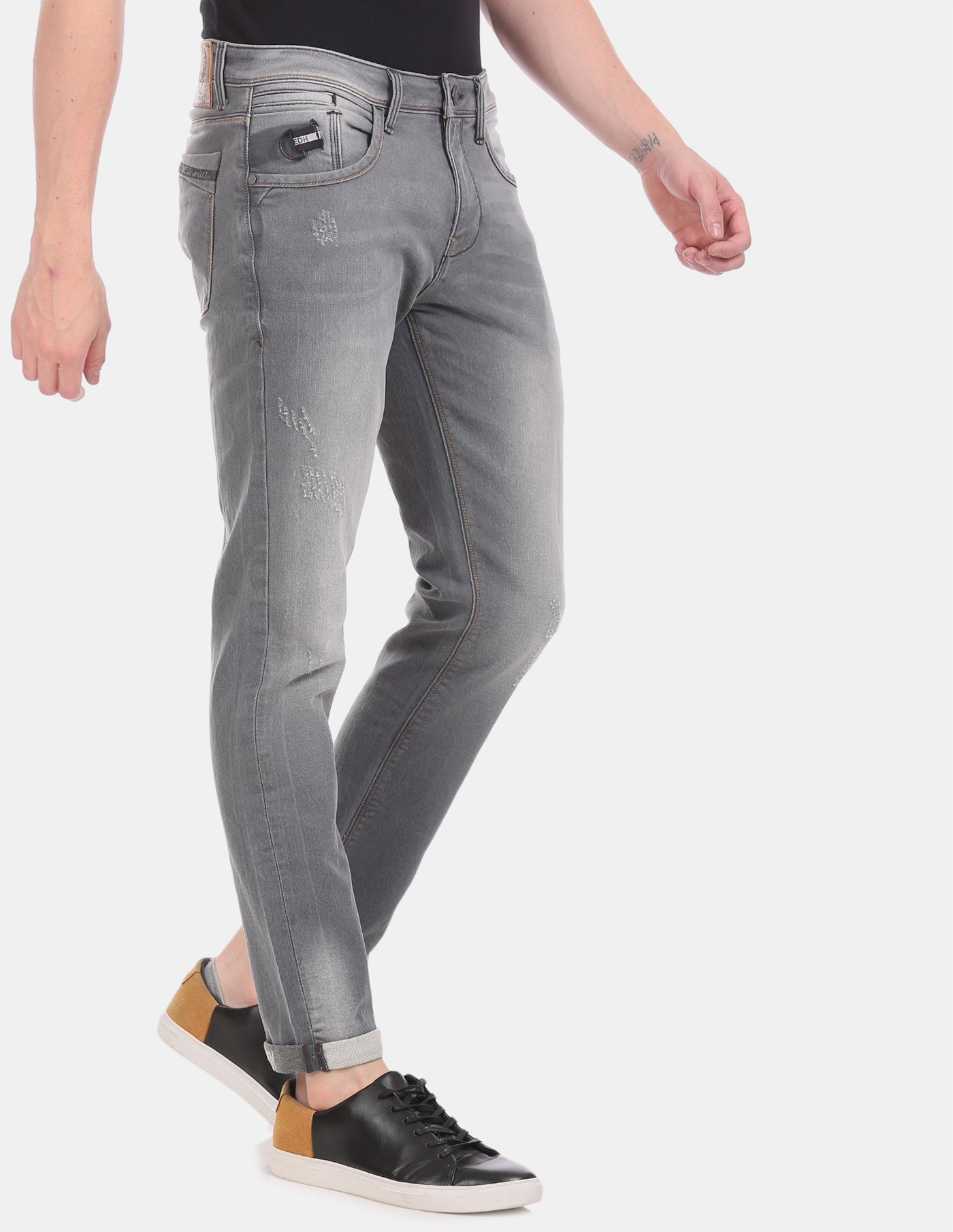 Ed Hardy Men Casual Wear Grey Jeans